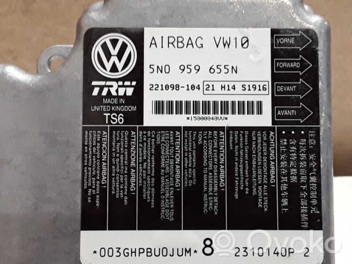 Volkswagen PASSAT B6 Airbag control unit/module 5N0959655N