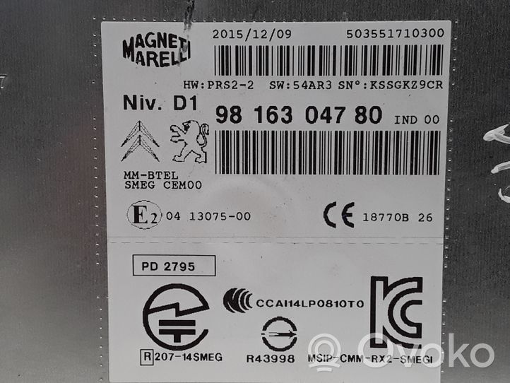 Citroen C4 Grand Picasso Unité principale radio / CD / DVD / GPS 9816304780
