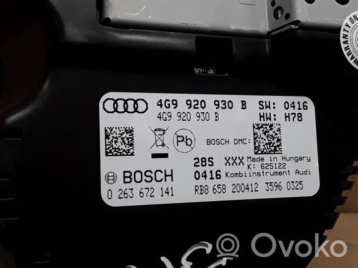 Audi A6 Allroad C7 Compteur de vitesse tableau de bord 4G9920930B