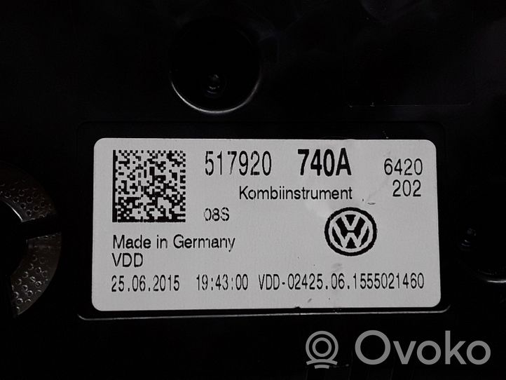 Volkswagen Golf Sportsvan Tachimetro (quadro strumenti) 517920740A