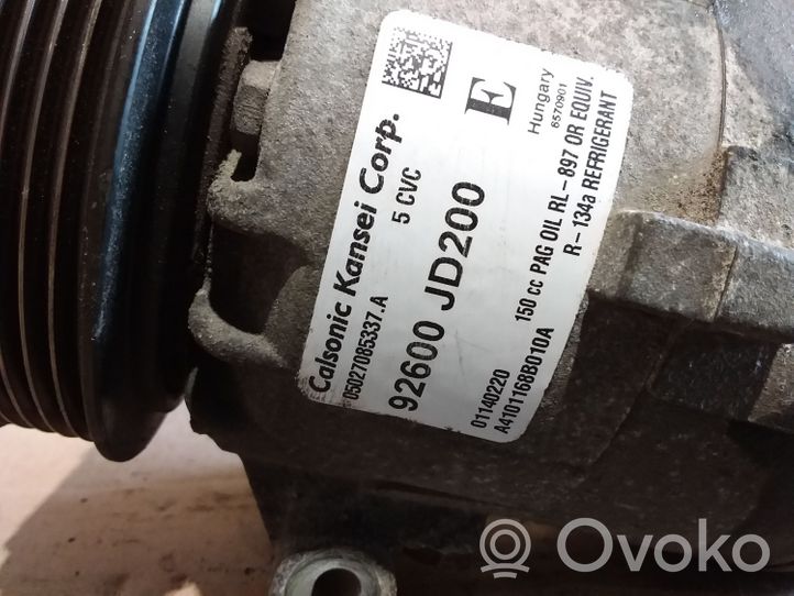 Nissan Qashqai Compressore aria condizionata (A/C) (pompa) 92600JD200