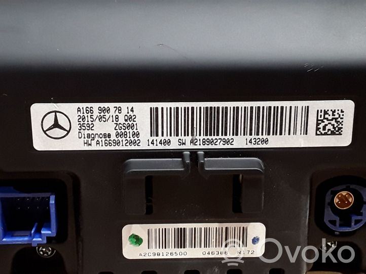 Mercedes-Benz GLE (W166 - C292) Unità principale autoradio/CD/DVD/GPS A1669006817