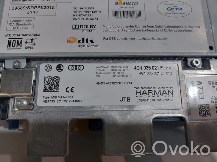 Audi A6 S6 C7 4G Unità principale autoradio/CD/DVD/GPS 4G1035021F