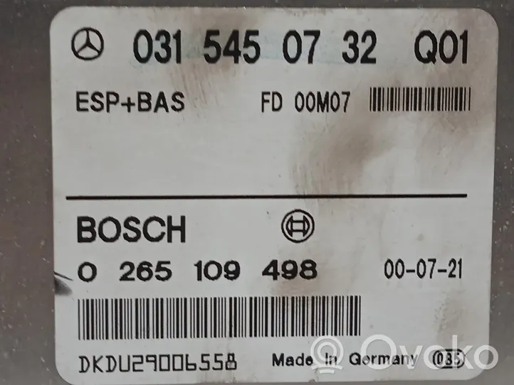 Mercedes-Benz E W212 Boîtier de commande ASC / interrupteurs 0315450732