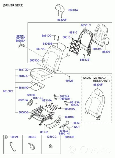 Hyundai ix35 Sedile anteriore del conducente 881012Y000TMM