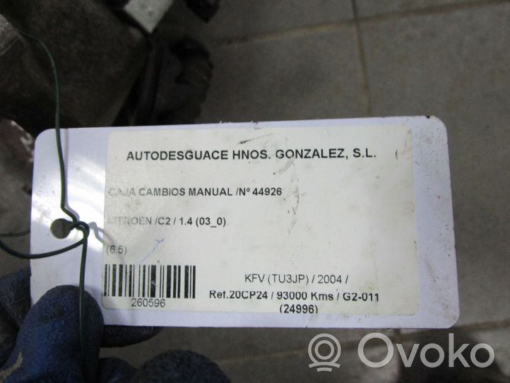 Citroen C2 Manual 5 speed gearbox 20CP24