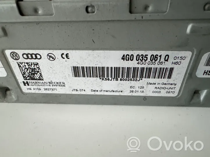 Audi A4 S4 B8 8K Panel / Radioodtwarzacz CD/DVD/GPS 4G0035061Q