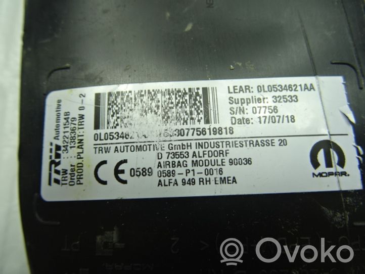 Fiat 500E Poduszka powietrzna Airbag fotela 34203230