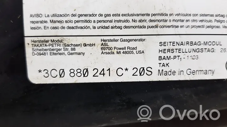 Volkswagen PASSAT B6 Istuimen turvatyyny 3C0880241C