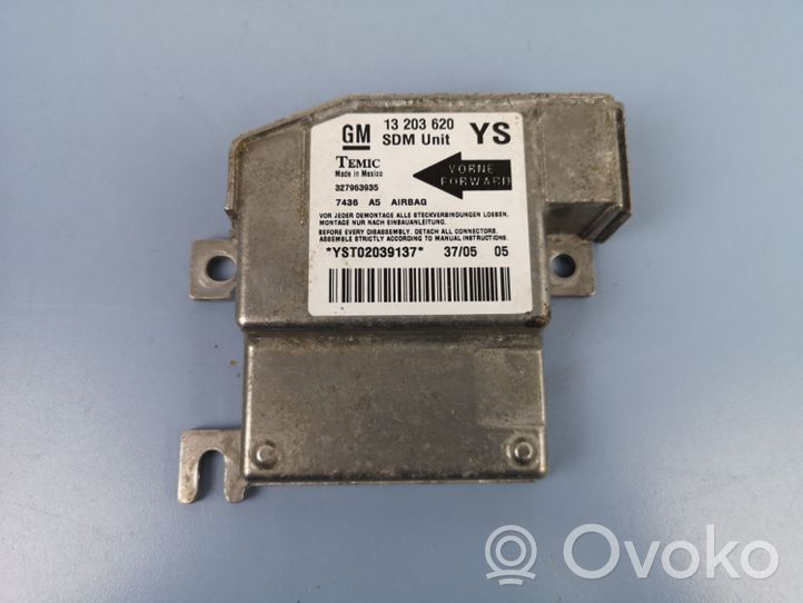 Opel Meriva A Module de contrôle airbag 13203620