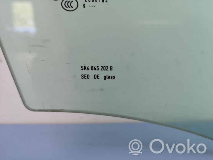 Volkswagen Golf VI Pagrindinis priekinių durų stiklas (keturdurio) 5K4845202B