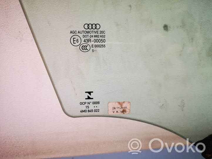 Audi Q7 4M Front door window glass four-door 4M0845022