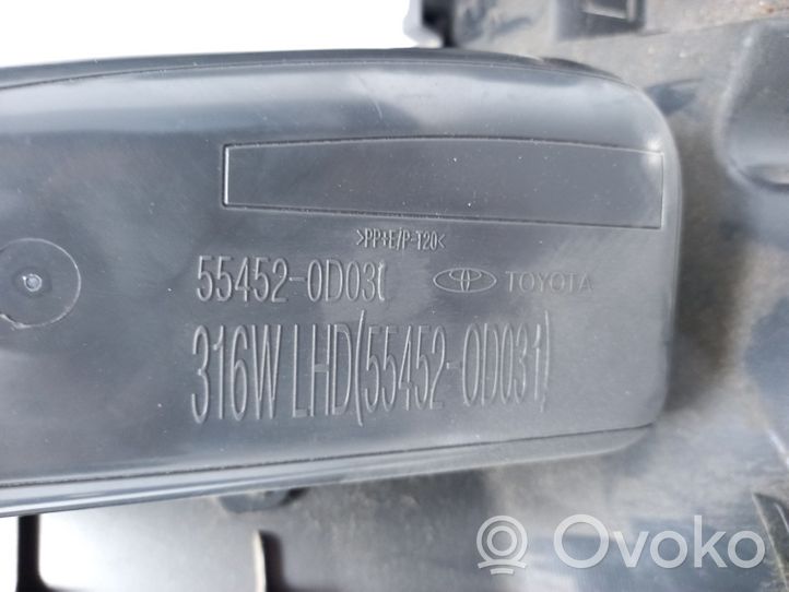 Toyota Yaris Panelės apdailos skydas (apatinis) 554520D030