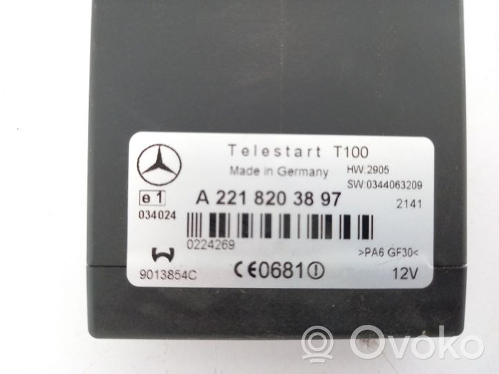 Mercedes-Benz E W212 Unité de commande chauffage Webasto A2218203897