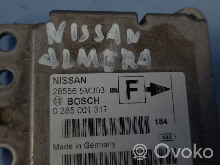 Nissan Almera Turvatyynyn ohjainlaite/moduuli 0285001317