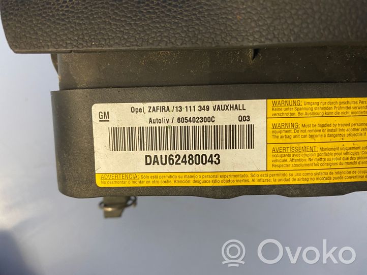 Opel Zafira B Airbag de volant 13111349