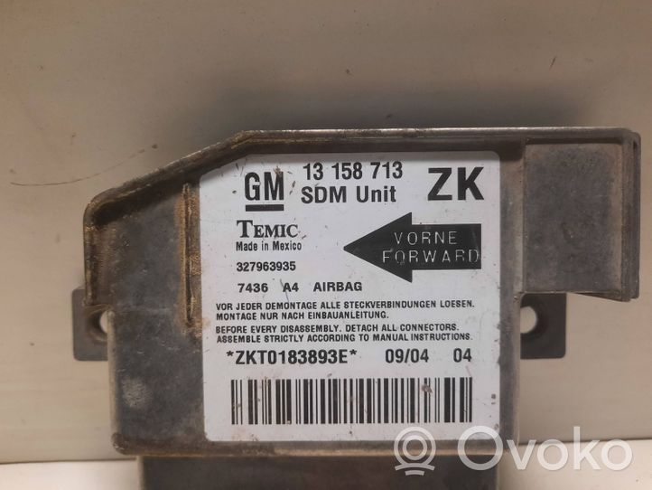 Opel Meriva A Module de contrôle airbag 13158713