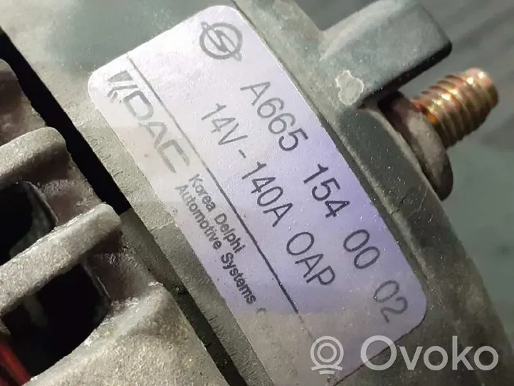 SsangYong Rexton Generaattori/laturi A6651540002