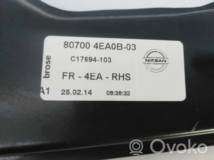 Nissan Qashqai Lève-vitre électrique de porte avant 807004EA0B03