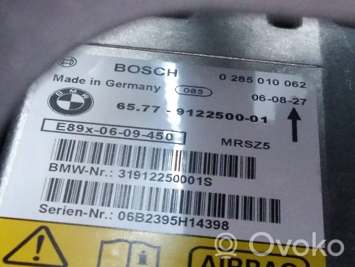 BMW 3 E90 E91 Turvatyynyn ohjainlaite/moduuli 6577912250001