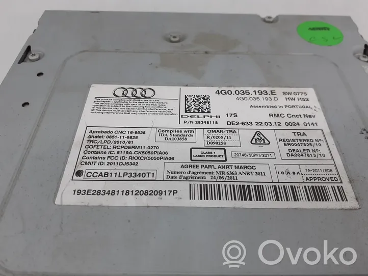 Audi A6 S6 C7 4G Unità principale autoradio/CD/DVD/GPS 4G0035193D