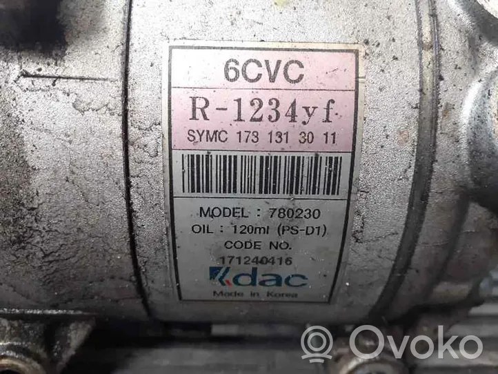 SsangYong Tivoli Ilmastointilaitteen kompressorin pumppu (A/C) 780230