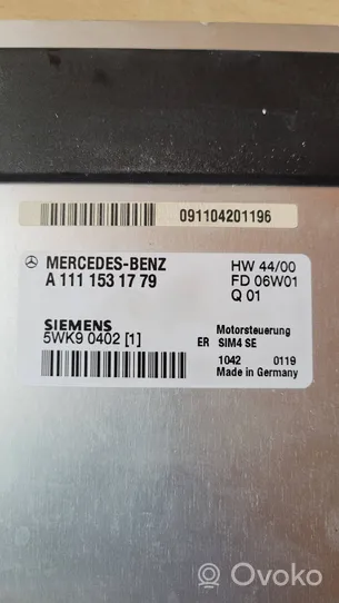 Mercedes-Benz C AMG W203 Sterownik / Moduł ECU A1111531779