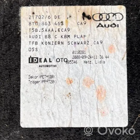 Audi A5 8T 8F Tavaratilan kaukalon tekstiilikansi 8T0863463