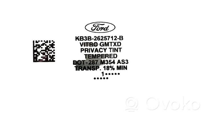 Ford Ranger Vitre de fenêtre porte arrière KB3B2625712