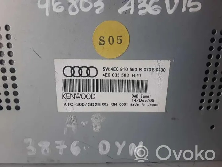 Audi A8 S8 D3 4E Hi-Fi-äänentoistojärjestelmä 