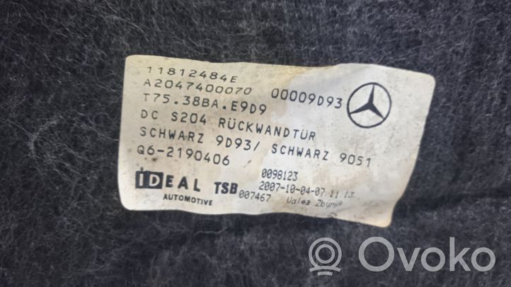 Mercedes-Benz C W204 Altro elemento di rivestimento bagagliaio/baule A2047400070