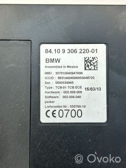 BMW 5 GT F07 Module unité de contrôle Bluetooth 9306220