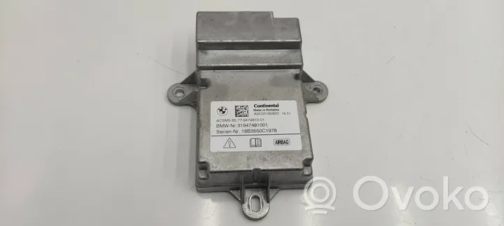 BMW X3 G01 Gaisa spilvenu vadības bloks 9474810