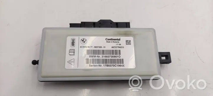 BMW 3 F30 F35 F31 Module de contrôle airbag 6837359