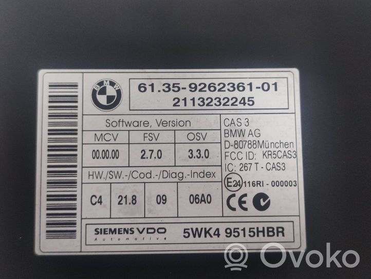 BMW 3 E92 E93 Kit calculateur ECU et verrouillage 8510221