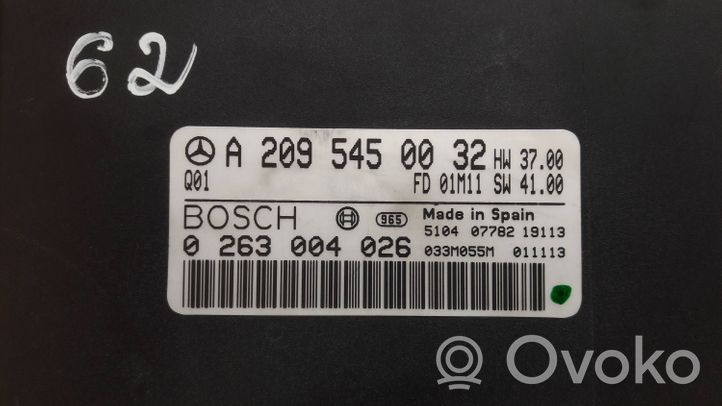 Mercedes-Benz C W203 Unité de commande, module PDC aide au stationnement A2095450032