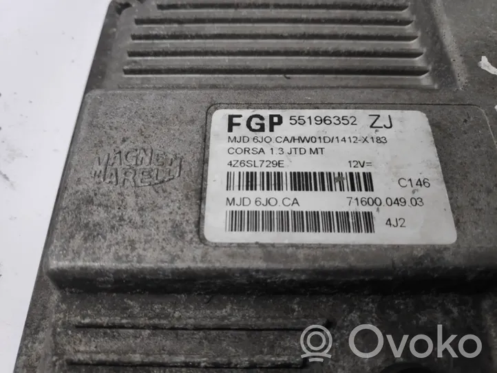 Opel Corsa C Sterownik / Moduł ECU 