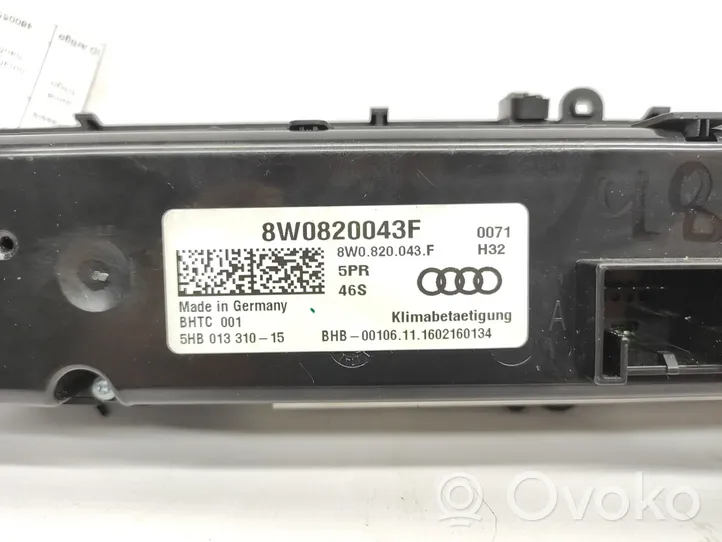 Audi A4 S4 B9 Panel klimatyzacji 