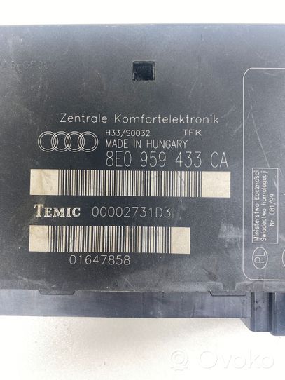 Audi A4 S4 B7 8E 8H Modulo comfort/convenienza 8E0959433CA