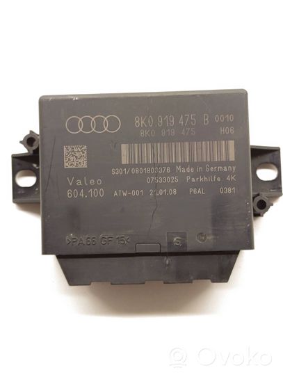 Audi A4 S4 B8 8K Pysäköintitutkan (PCD) ohjainlaite/moduuli 8K0919475B