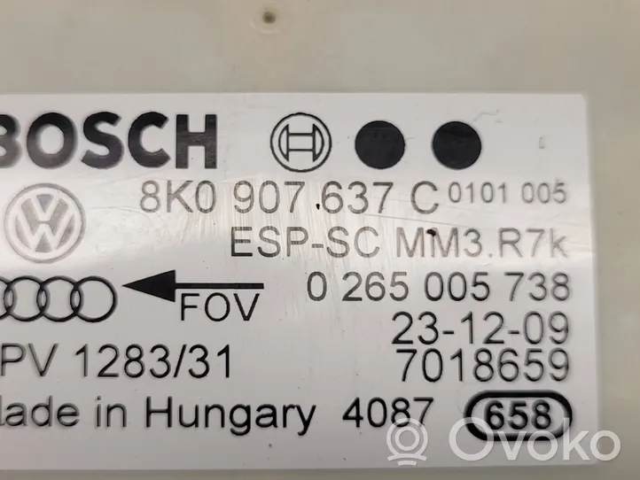 Audi A4 S4 B8 8K Sensore di imbardata accelerazione ESP 8K0907637C