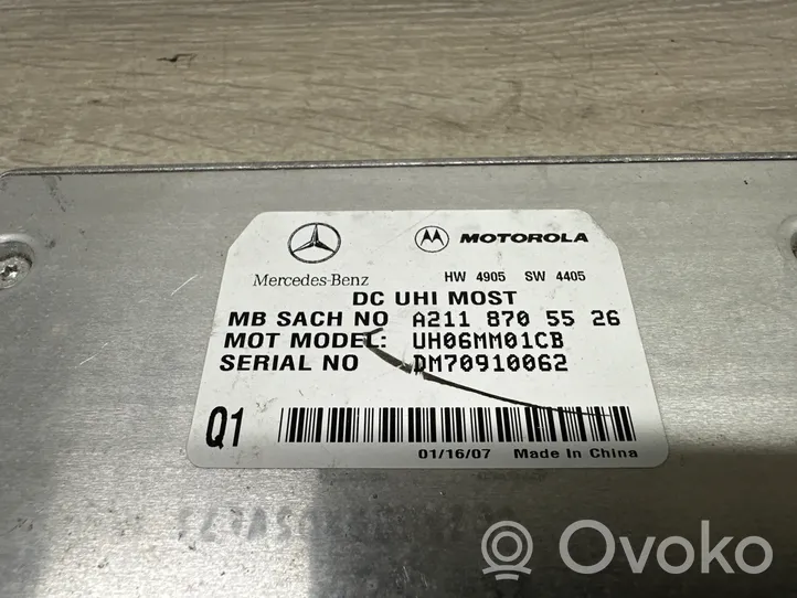 Mercedes-Benz ML W164 Module unité de contrôle Bluetooth A2118705526