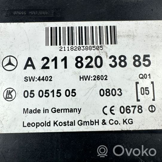 Mercedes-Benz E W211 Centralina/modulo keyless go A2118203885