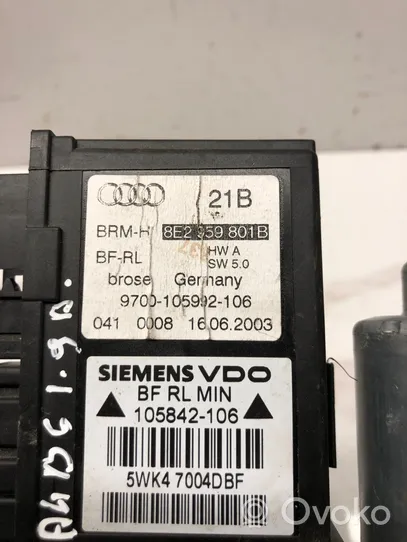 Audi A4 S4 B6 8E 8H Silniczek podnośnika szyby drzwi przednich 8E2959801B