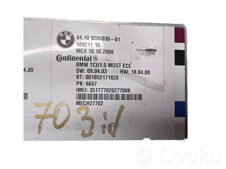 BMW 3 E90 E91 Moduł / Sterownik Bluetooth 9205930