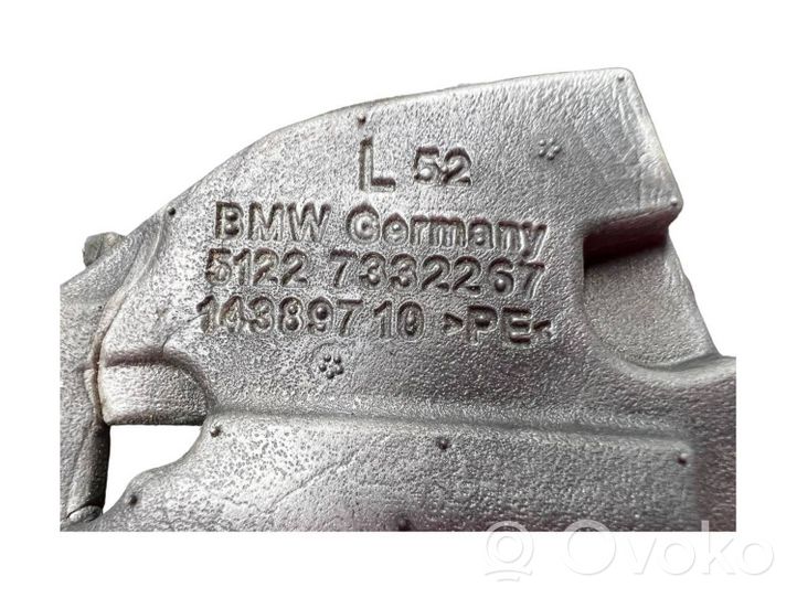 BMW 3 F30 F35 F31 Support extérieur, poignée de porte arrière 51227332267