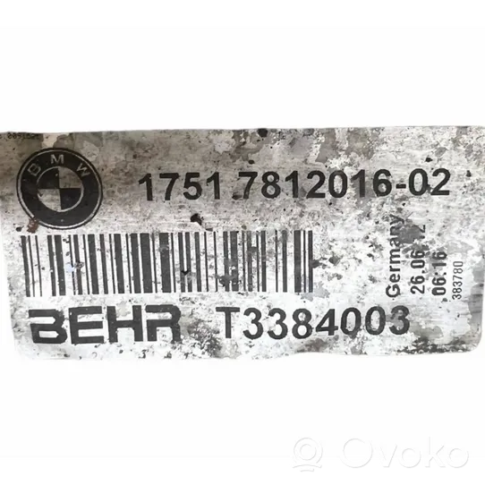 BMW 5 F10 F11 Refroidisseur intermédiaire 17517812016