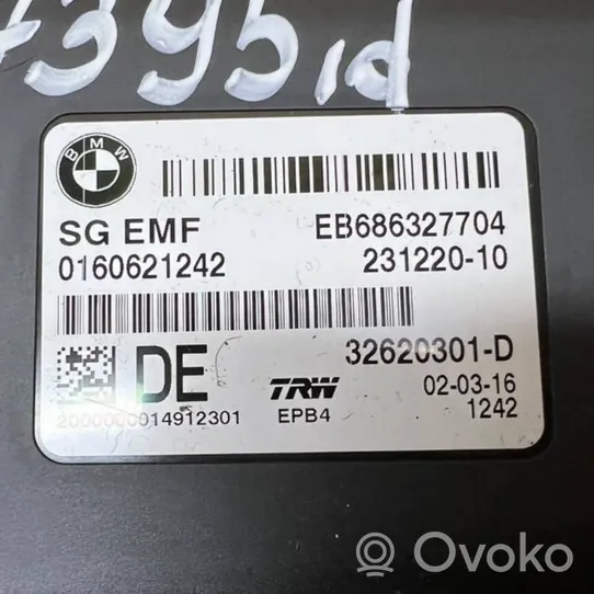 BMW 5 F10 F11 Unité de contrôle, module EMF frein arrière 6863277