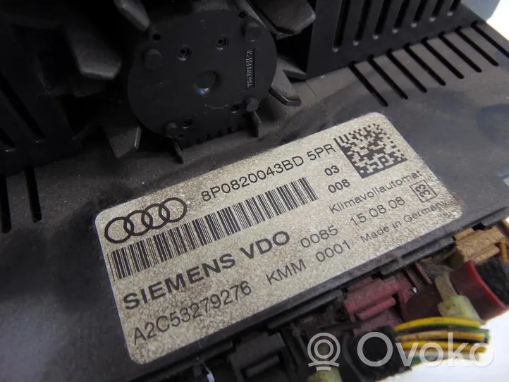 Audi A3 S3 8P Panel klimatyzacji 8P0820043BD