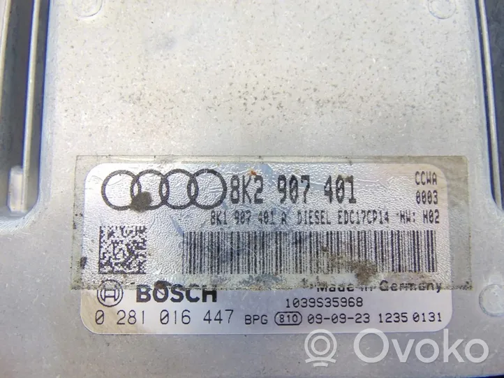 Audi A5 8T 8F Unité de commande, module ECU de moteur 8K1907401A